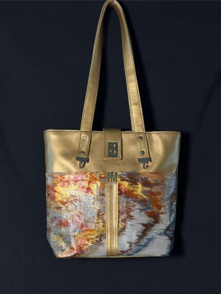 Hand Painted Pockets Fully Lined Vegan Leather